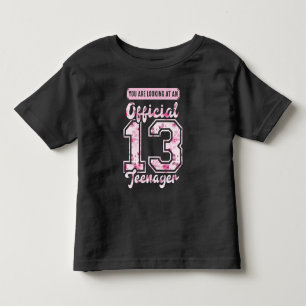 Officiële 13 tiener 13e verjaardag 13 jaar oud kinder shirts