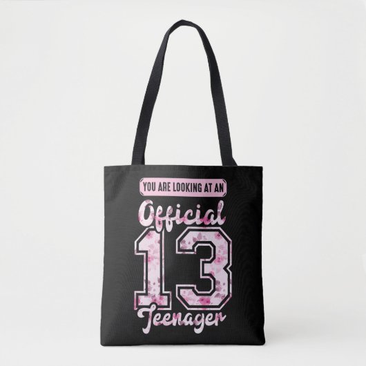 Officiële 13 tiener 13e verjaardag 13 jaar oud tote bag (Voorkant)