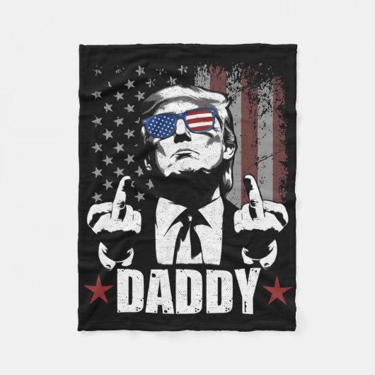 Officiële 2025 Trump Daddyofficial 2025 Trump Dadd Fleece Deken (Voorkant)