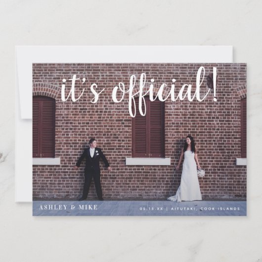 Officiële 2 aankondiging van het fotohuwelijk (Voorkant)