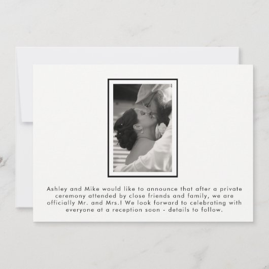 Officiële 2 aankondiging van het fotohuwelijk (Achterkant)