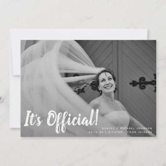 Officiële 2 aankondiging van het fotohuwelijk (Voorkant)