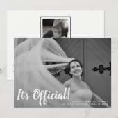 Officiële 2 aankondiging van het fotohuwelijk (Voorkant / Achterkant)