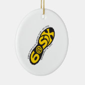 Officiële 6@6 kerstversiering keramisch ornament (Rechts)