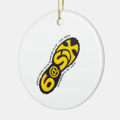 Officiële 6@6 kerstversiering keramisch ornament (Links)