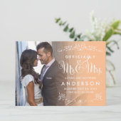 Officiële aankondiging huwelijk - Peach (Staand voorkant)