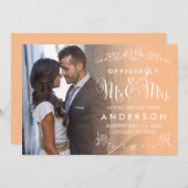 Officiële aankondiging huwelijk - Peach (Voorkant / Achterkant)