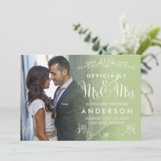 Officiële aankondiging huwelijk - Sage (Staand voorkant)