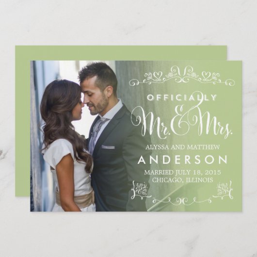 Officiële aankondiging huwelijk - Sage (Voorkant / Achterkant)