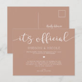 Officiële aankondiging van Elopement Wedding (Voorkant / Achterkant)