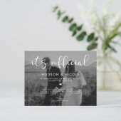 Officiële aankondiging van Elopement Wedding Photo (Staand voorkant)