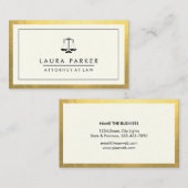 Officiële advocaat Gold Scale Professional Visitekaartje (Voorkant / Achterkant)