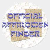 Officiële Affikomen Finder Ronde Sticker (Voorkant)
