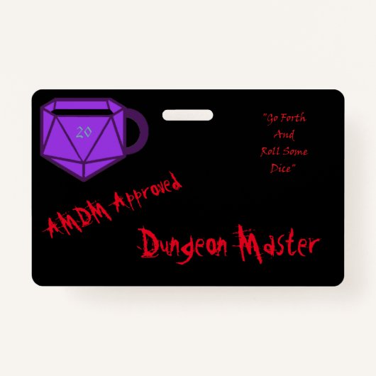 Officiële AMDM Dungeon Master Badge (Voorkant)