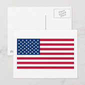 Officiële Amerikaanse vlag Briefkaart (Voorkant / Achterkant)