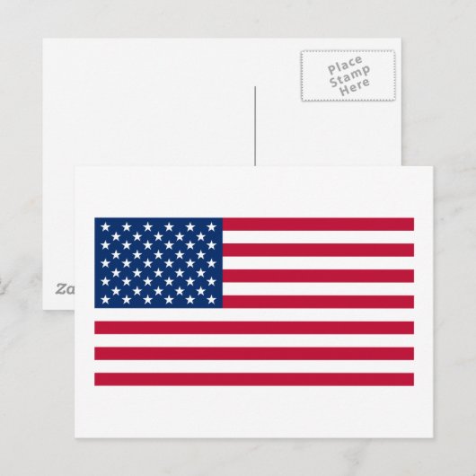 Officiële Amerikaanse vlag Briefkaart (Voorkant / Achterkant)