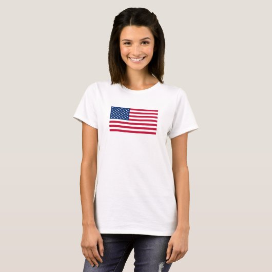Officiële Amerikaanse vlag T-shirt (Voorkant volledig)
