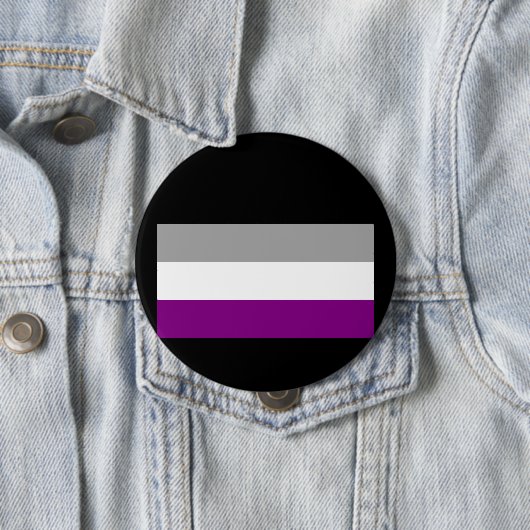 OFFICIËLE ASEKSUELE PRIDE VLAG RONDE BUTTON 4,0 CM (In situ)