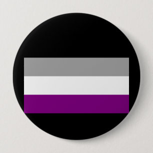 OFFICIËLE ASEKSUELE PRIDE VLAG RONDE BUTTON 4,0 CM