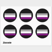 OFFICIËLE ASEKSUELE PRIDE VLAG RONDE STICKER (Vel)