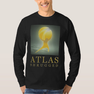 Officiële atlas Shrugged Long Black T T-shirt