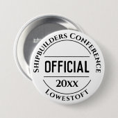 Officiële badge-Button Ronde Button 7,6 Cm (Voorkant /achterkant)