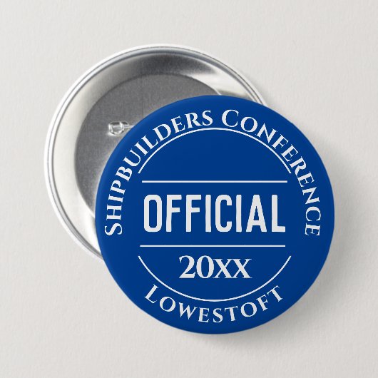 Officiële badge-Button Ronde Button 7,6 Cm (Voorkant /achterkant)