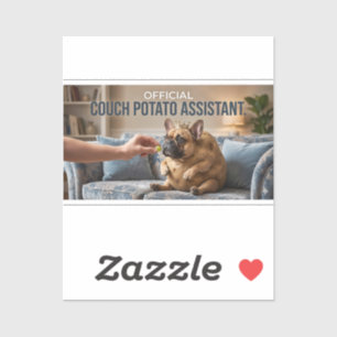 Officiële Bankhanger Franse Bulldog Schattig Grapp Sticker