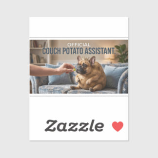 Officiële Bankhanger Franse Bulldog Schattig Grapp Sticker