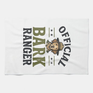Officiële Bark Ranger Hond Vintage Grafisch_1 Theedoek
