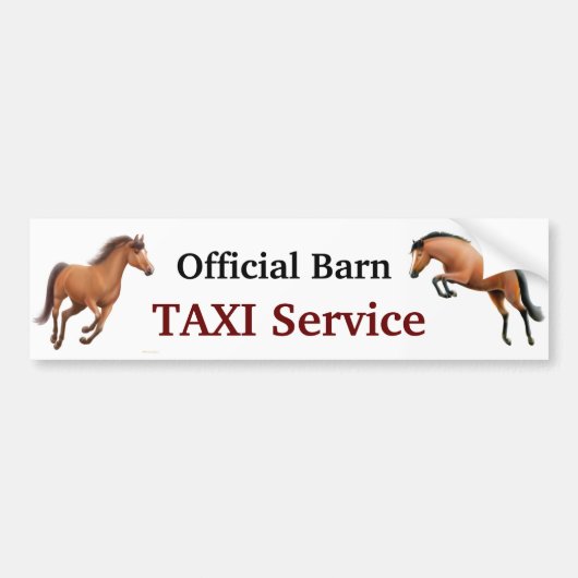 Officiële Barn Taxi Service Bumpersticker (Voorkant)