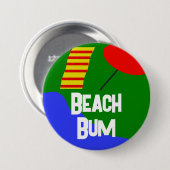 Officiële "Beach Bum"-Button Ronde Button 7,6 Cm (Voorkant /achterkant)