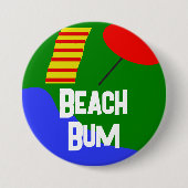 Officiële "Beach Bum"-Button Ronde Button 7,6 Cm (Voorkant)