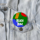 Officiële "Beach Bum"-Button Ronde Button 7,6 Cm (In situ)