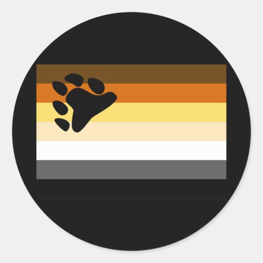 OFFICIËLE BEER PRIDE FLAG RONDE STICKER (Voorkant)