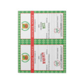 Officiële bekendmaking van Elf Naughty en Nice Notitieblok (Linkerzijde)