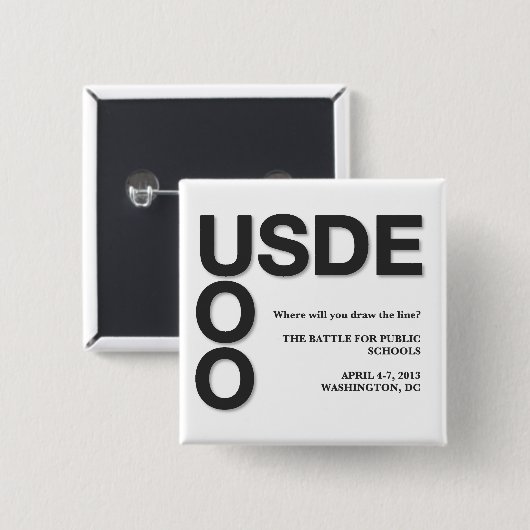 Officiële bezette 2.0 Square Button (Voorkant /achterkant)