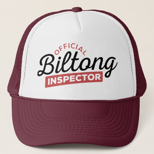 Officiële Biltong inspecteur | Zuid-Afrika Trucker Pet (Voorkant)