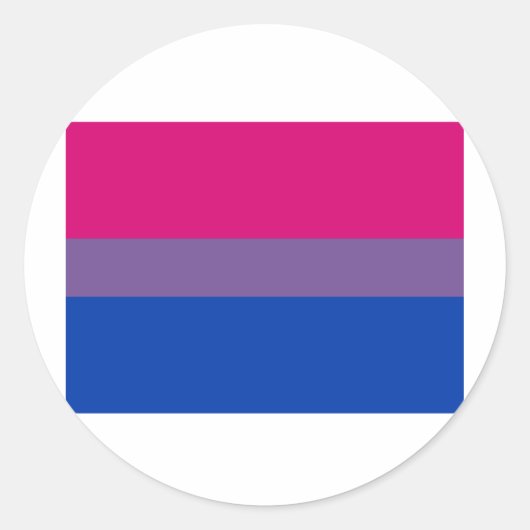 OFFICIËLE BISEXUELE PRIJSVLAG RONDE STICKER (Voorkant)