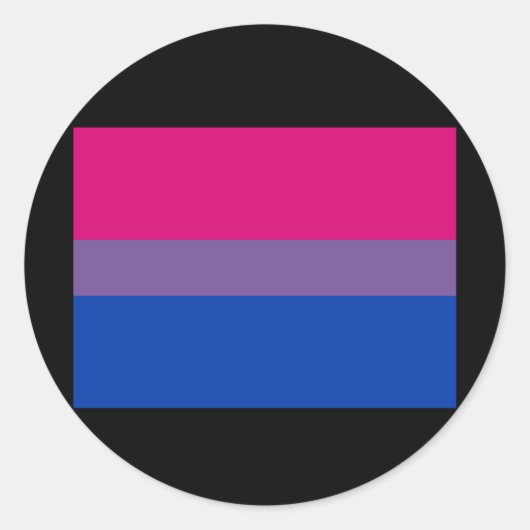OFFICIËLE BISEXUELE PRIJSVLAG RONDE STICKER (Voorkant)