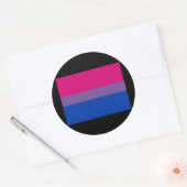 OFFICIËLE BISEXUELE PRIJSVLAG RONDE STICKER (Envelop)