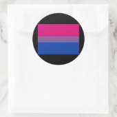 OFFICIËLE BISEXUELE PRIJSVLAG RONDE STICKER (Tas)