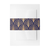 Officiële Black Stropdas Gold Art Deco Invitation  Uitnodigingen Wikkel (Voorkant Voorbeeld)