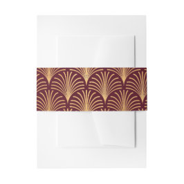 Officiële Black Stropdas Gold Art Deco Invitation  Uitnodigingen Wikkel