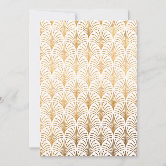 Officiële Black Stropdas Gold Art Deco Save the Da Save The Date (Achterkant)