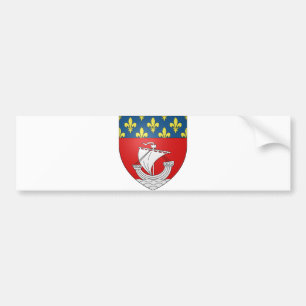 Officiële Blason Paris Coat Heraldry Symbol Frank Bumpersticker