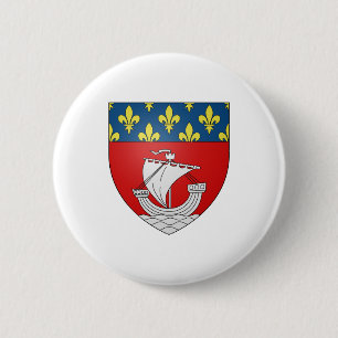 Officiële Blason Paris Coat Heraldry Symbol Frank Ronde Button 5,7 Cm