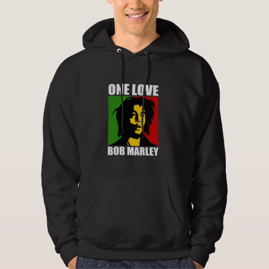 Officiële Bob Marley One Love Rasta Hoodie (Voorkant)