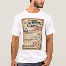 Officiële boogvissersvergunning Funny Fishing Shir T-shirt