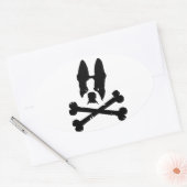 Officiële Boston Terriers Rock Merch Ovale Sticker (Envelop)
